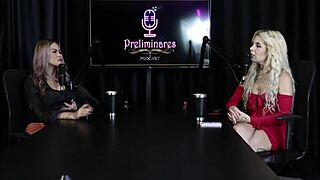 kyra sex in sheer red preps for intense fisting and group fantasies