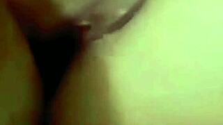 Novinha cries huge cock anal while faking netflix with roommate
