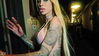 russian street slut with blue eyes gets ass smashed in garage