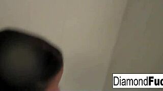 diamond gets nude wet wild shower pussy tease
