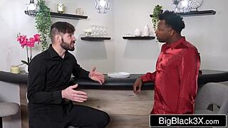 hubby cheers as i take two bbc anal interracial double