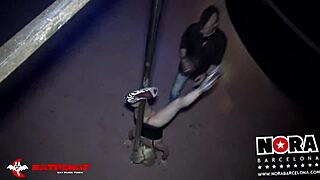 blonde teen gets hardcore anal pounded in crowded disco