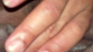 big ebony natural tits oiled shaved closeup licking sucking domination