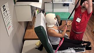 Hey maria, spreading for humiliation in latex gloves and handcuffs backstage