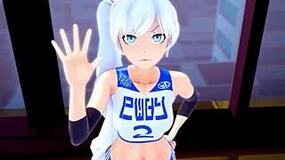 POV creampie fills tight pussy during intense team RWBY workout session