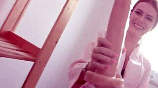 Timea Bella takes balls-deep anal, gapes wide, squirts, and begs for facial