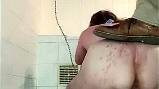 Bound French Slave Whore Chained for Public BDSM Humiliation Spanking