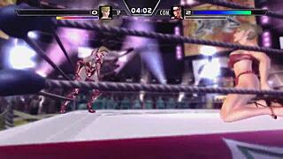 hey lady x pins down miss spencer in intense wrestling domination