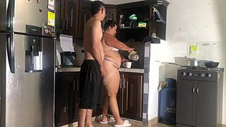 Hotel Kitchen Fucked Hard by Big Ass Latina Wife