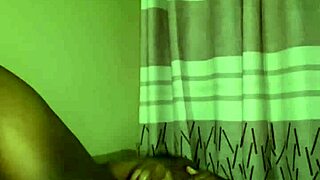 Black big ass slut rides fat dildo spreading wet pussy solo