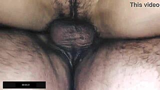 black milf sauna fuck in fishnets and stockings pov