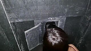 Brunette latinas troll monster cocks with friend at gloryhole