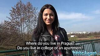 russian waitress takes cash for outdoor public pounding cumshot