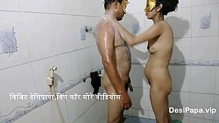 Indian bathroom anal fuck with thick ass shower reality creampie