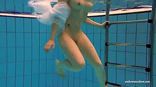 kristy flaunts big boobs in swimming pool