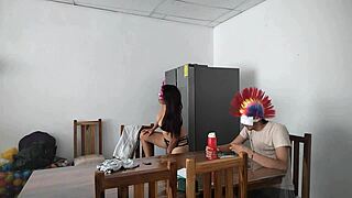 Sensual Latina Maid Gropes Natural Tits Flirts Dildo Teasing Blind Man