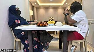 Muslim widow dinner date turns into wild first-night sex