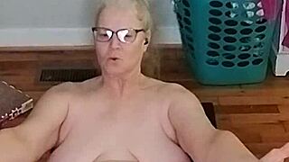 hot mature stretches pussy during early morning yoga session nude