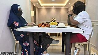 Muslim widow dinner date turns into wild first-night sex