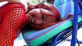 big titted milf takes intense anal pounding on bed