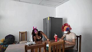 Sensual Latina Maid Gropes Natural Tits Flirts Dildo Teasing Blind Man