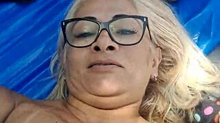 playing naughty with my emo blonde friend on nudist beach