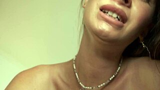 showed off new panties then sucked his cock dry pov