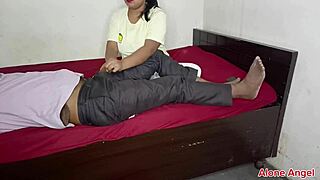 cozy oil massage turns steamy in bedroom bliss