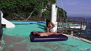 public beach anal with curvy latina milf by german tourist