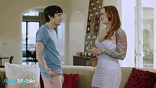 i crave my inked milf's shaved pussy pounded doggystyle on couch