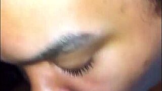 Sloppy Wet Blowjob from Big Breasted Black Chick Dripping Cum!