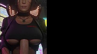 lara croft's massive tits crush cock in epic titty fuck