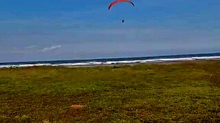priscila belini strips naked and masturbates wildly on paramotor outdoors 😈✈️🌪️
