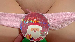 unwrapping virgin shaved pussy first time christmas gift