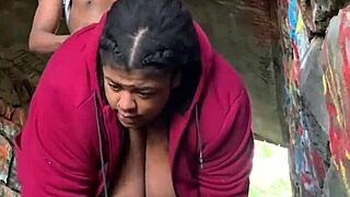 hidden tunnel milf big tits fucked by bbc outdoors