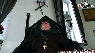 german cleaning lady seduced into church sex roleplay