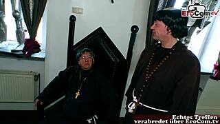 german cleaning lady seduced into church sex roleplay