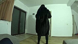 Slutty Mature Deepthroats Swallows Cum on Fur Coat