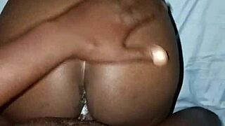 ebony girlfriend creams hard from behind in raw clip