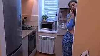 stepmom gets cum twice for silence