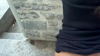 tall tiktok teen flashes then fucks risky pov outdoors