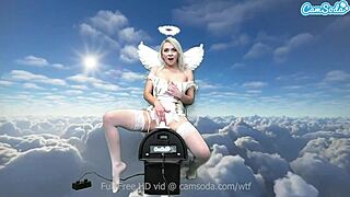 blonde ava sinclaire shaved pussy rides sybian intensely