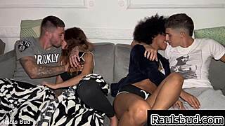 me and brady go crazy on interracial doggystyle with her bent over ass