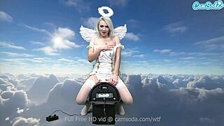 blonde ava sinclaire shaved pussy rides sybian intensely