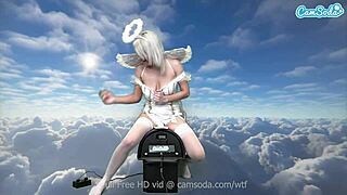 blonde ava sinclaire shaved pussy rides sybian intensely