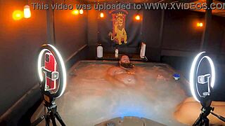 Sheena Ryder's Curvy Milf Body Teases in Hot Tub Cowgirl Ride