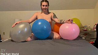 emily farting and popping balloons