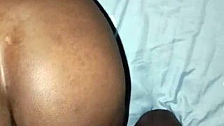 ebony girlfriend creams hard from behind in raw clip