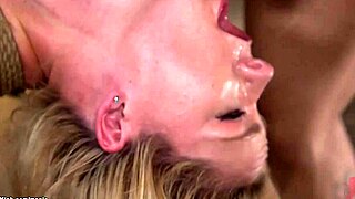 blond in inverted suspension fucked