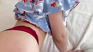 Blonde college girl shows off big ass